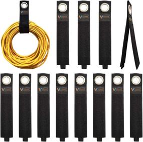 img 4 attached to 12 Pack Heavy Duty Hook And Loop Cable Straps, Extension Cord Organizer Storage Straps