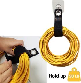 img 1 attached to 12 Pack Heavy Duty Hook And Loop Cable Straps, Extension Cord Organizer Storage Straps