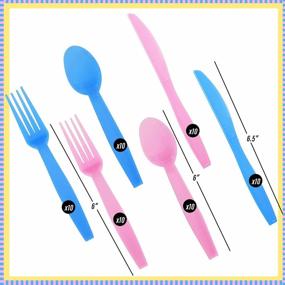 img 1 attached to Rainmae Gender Reveal Party Supplies, Boy Or Girl Gender Reveal Disposable Tableware Set, Paper Dinner Plates And Napkins Cups For He Or She Baby Shower Birthday Pink Or Blue Decorations Serves 20