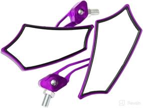 img 1 attached to Etopar Purple Motorcycle Scooter Bike 8 / 10Mm Screw Rear View Side Mirror ATV Scooter Sport Rearview Universal Handle 360 Degree Rotation
