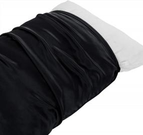 img 1 attached to Experience Luxurious Comfort With NTBAY Pure Natural Silk Pillowcase For Hair And Skin In Black - Queen Size