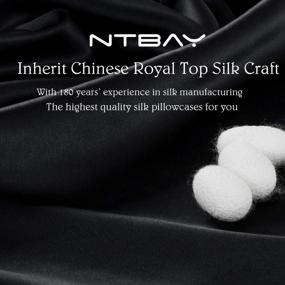 img 2 attached to Experience Luxurious Comfort With NTBAY Pure Natural Silk Pillowcase For Hair And Skin In Black - Queen Size
