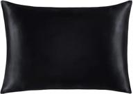 experience luxurious comfort with ntbay pure natural silk pillowcase for hair and skin in black - queen size logo