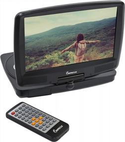 img 2 attached to Portable Black DVD Player With Swivel Screen, Rechargeable Battery, SD Card Slot And USB Port - Impecca DVP916K