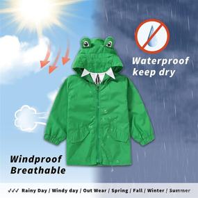 img 3 attached to YOUNGER TREE Toddler Raincoat Cartoon Apparel & Accessories Baby Boys best: Clothing