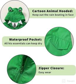 img 1 attached to YOUNGER TREE Toddler Raincoat Cartoon Apparel & Accessories Baby Boys best: Clothing