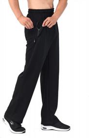 img 1 attached to Zoulee Men'S Sports Pants With Front Zipper And Open-Bottom Design: Perfect Sweatpants Trousers