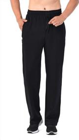 img 4 attached to Zoulee Men'S Sports Pants With Front Zipper And Open-Bottom Design: Perfect Sweatpants Trousers