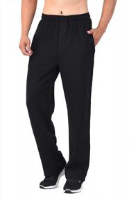 img 2 attached to Zoulee Men'S Sports Pants With Front Zipper And Open-Bottom Design: Perfect Sweatpants Trousers