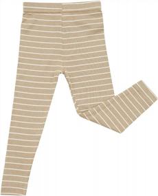 img 2 attached to Детский пижамный комплект - полосатый узор, плотно прилегающая ребристая пижама для маленьких мальчиков и девочек, повседневный стиль жизни