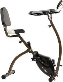 img 4 attached to EFITMENT Folding Desk Bike, Semi Recumbent Workstation Exercise Bike For Laptop