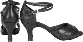 img 1 attached to HIPPOSEUS Womens Satin Ballroom 🩰 Dancing Shoes: Style and Comfort Combined