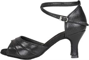 img 3 attached to HIPPOSEUS Womens Satin Ballroom 🩰 Dancing Shoes: Style and Comfort Combined