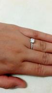картинка 1 прикреплена к отзыву 💍 AVECON 925 стерлинговое серебро 4-х зубчатое сверкающее белое кубическое циркониевое обручальное кольцо - размер невесты 6 от Donny Collins