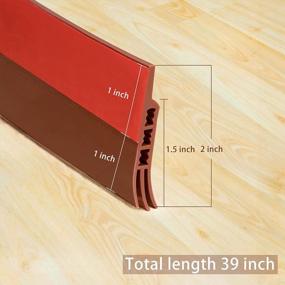 img 3 attached to Эффективно запечатайте свои двери с помощью Fowong Under Door Sweep - 2 дюйма в ширину и 39 дюймов в длину - коричневый