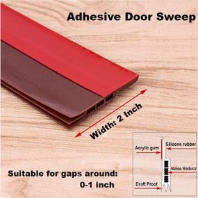 img 2 attached to Эффективно запечатайте свои двери с помощью Fowong Under Door Sweep - 2 дюйма в ширину и 39 дюймов в длину - коричневый