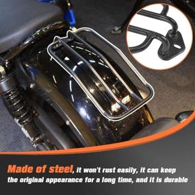 img 1 attached to 🏍️ Lorababer Motorcycle Rear Solo Seat Luggage Support Shelf Rack - Honda Rebel CMX 300 500 CMX500 (2017-2022)