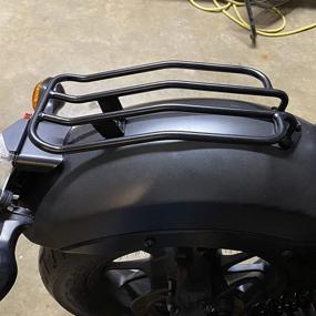 img 4 attached to 🏍️ Lorababer Motorcycle Rear Solo Seat Luggage Support Shelf Rack - Honda Rebel CMX 300 500 CMX500 (2017-2022)