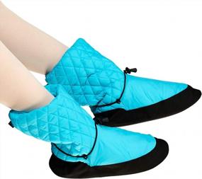 img 3 attached to Ballet Warm Up Boot Dance Shoes Cover Pair For Adult & Big Kids Dancers - Compatible With Ballet, Pointe And Jazz Shoes.