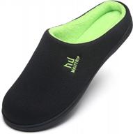 stay comfortable and slip-free with maiitrip men's memory foam house slippers in sizes 7-17 logo