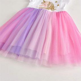 img 3 attached to 🎀 DXTON Litter Dresses with Sleeves - Birthday Girls' Clothing