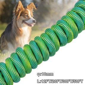 img 2 attached to Поводок для тренировки, игр и прогулок на заднем дворе для собак BTINESFUL для тренировки и помощи в поведении.