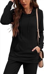 img 4 attached to Women'S ZHENWEI Sweatsuit Set: Jogger, Hoodie & Athletic Outfit W/Kangaroo Pockets!