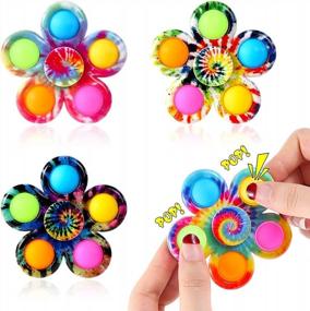 img 3 attached to 24-Pack Effacera Tie-Dye Fidget Toys With Light-Up Bracelet: Perfect For Halloween Parties, Educational Purposes, And Christmas Gift Ideas For Kids And Teens