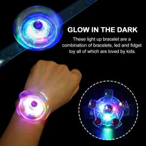 img 1 attached to 24-Pack Effacera Tie-Dye Fidget Toys With Light-Up Bracelet: Perfect For Halloween Parties, Educational Purposes, And Christmas Gift Ideas For Kids And Teens
