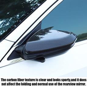 img 2 attached to 🚗 Enhance Your Honda 10th gen Civic with Rifoda Carbon Fiber Full Coverage Rear View Mirror Cover - Compatible with Models 2016-2021