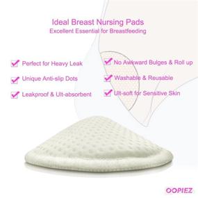 img 3 attached to 🍼 Organic Washable Bamboo Breastfeeding Nursing Pads - 10 Reusable 4-Layer Breast Pads + Laundry Bag &amp; Travel Storage Bag - Nipple Pads for Milk Leakage, 4.72&#34;