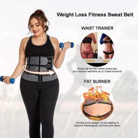 img 3 attached to Plus Size Waist Trainer For Women - Lttcbro Workout Sport Trimmer Sweat Cincher XS-3XL
