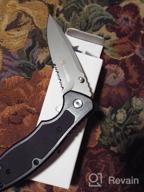 img 1 attached to Steinbrucke EDC Knife: 3.4'' Sandvik 14C28N Serrated Blade, G10 Aluminum Handle & Glass Breaker - Perfect Men Gift For Camping & Outdoor! review by Donald Blanco