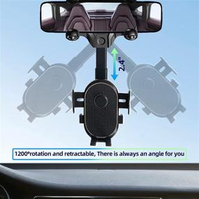 img 3 attached to Rotatable Retractable Holder Degree Mirror Car Electronics & Accessories