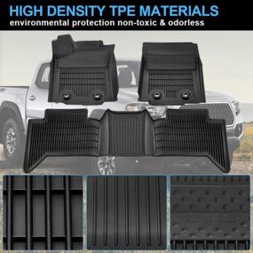 img 2 attached to Top-Rated MotorFansClub Floor Mats For Tacoma 2018-2019 Double Cab For Ultimate All-Weather Protection: Front And 2Nd Seat Liner Set In TPE