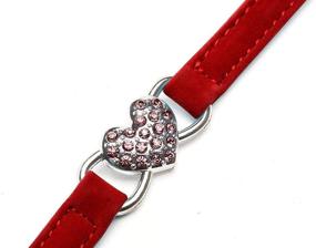 img 1 attached to Heart Bling Cat Collar with Safety Belt, Bell - Yangbaobao (8-11 Inches)