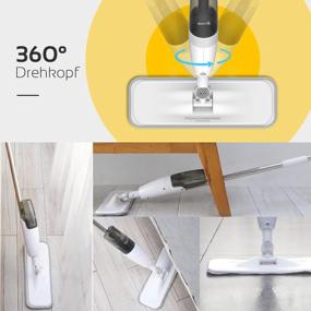 img 3 attached to Effortlessly Clean Hard Floors With DEERMA'S 360° Rotation Spray Mop - Includes 8 Microfiber Refills And 350Ml Water Tank