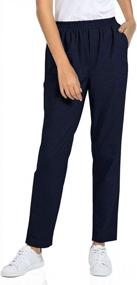 img 3 attached to Casual Comfort: Soojun'S Women'S Cotton Linen Harem Pant With Elastic Waist