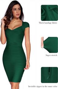 img 3 attached to Women'S Square Neck Bodycon Bandage Party Dress By Meilun