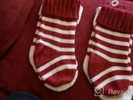 img 1 attached to Set Of 6 LimBridge 9-Inch Knitted Stripe Mini Christmas Stockings In Rustic Burgundy And Cream - Perfect Goodie Bags And Holiday Decorations For Family And Friends review by Kayla Walton