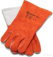 sata straight finger welding gloves tools & equipment logo