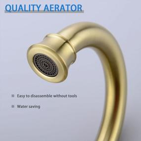 img 1 attached to 🚰 TRUSTMI Brushed Gold Bathroom Faucet: 2 Handle Lavatory Sink Faucet with Pop Up Drain and Water Supply Lines