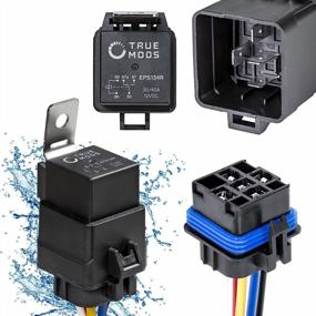 img 4 attached to 💡 ONLINE LED STORE - 1 Pack of 5-Pin 12V Bosch Style Waterproof Relay Kit with Harness Socket, 12 AWG Hot Wires, SPDT, 30/40 Amp - Ideal for Automotive, Marine, Boats, Auto Fan, and Cars