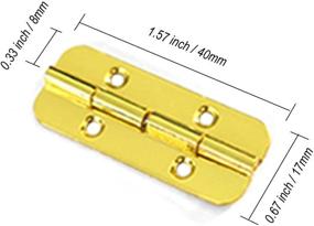 img 1 attached to 🔒 Premium 12Pcs Small Box Hinges with 6Pcs Latch Hook Hasp for DIY Jewelry, Gift, and Wine Boxes - Elegant Gold Decorative Latches