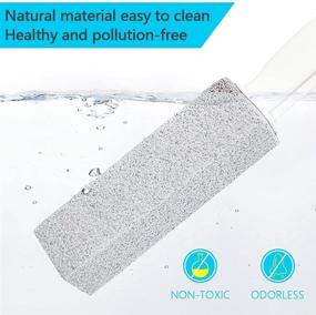 img 2 attached to 🚽 2-Pack Pumice Stone for Toilet Bowl Cleaning with Handle - Removes Limescale, Hard Water Stains, Calcium, Iron, and Rust - Ideal for Tiles, Baths, Kitchens, and Household Use
