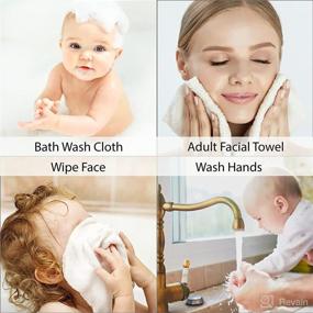 img 2 attached to 👶 Premium Organic Bamboo Baby Washcloths for Newborn - Gentle and Snag-Free Wash Cloths Set (6pc, 500gsm)