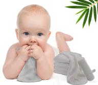 👶 premium organic bamboo baby washcloths for newborn - gentle and snag-free wash cloths set (6pc, 500gsm) logo