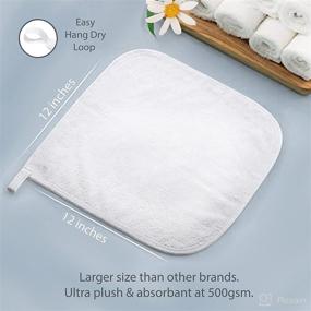 img 1 attached to 👶 Premium Organic Bamboo Baby Washcloths for Newborn - Gentle and Snag-Free Wash Cloths Set (6pc, 500gsm)