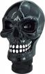 resin skull gear shifter knob - fit for automatic or manual vehicle transmission - car gear shift handle for smooth shifting (black j) logo