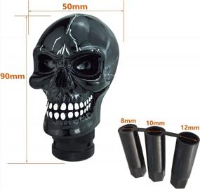img 1 attached to Resin Skull Gear Shifter Knob - Fit For Automatic Or Manual Vehicle Transmission - Car Gear Shift Handle For Smooth Shifting (Black J)